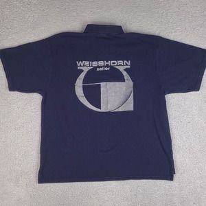 Jerzees‎ Weisshorn Sailor Polo Shirt Mens XXL Blue Short Sleeve